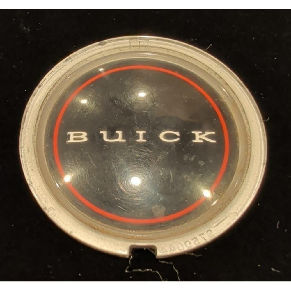 Vintage 1970s‎ Buick Wheel Center Cap OEM Red Ring Black Logo Metal